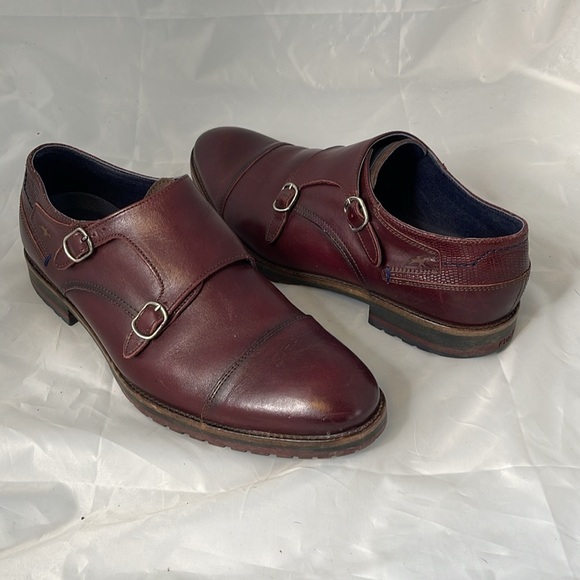 FLUCHOS Huellas Monk Strap Burgundy Cap Toe F0279 Genuine Leather Spain 43 EU - Picture 14 of 14